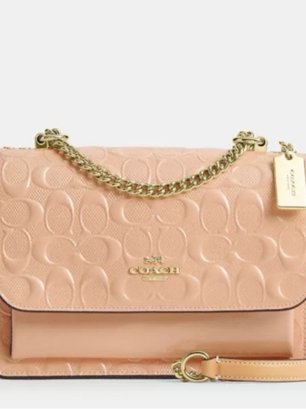 Coach klare embossed Signature bag